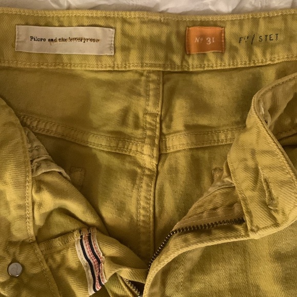 🎉5X HOST PICK🎉 Pilcro and The Letterpress by Anthropologie Yellow Skinny Jeans - Picture 5 of 5